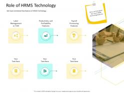 HRS Technology Role Of HRMS Technology Ppt Powerpoint Presentation Icon Tips