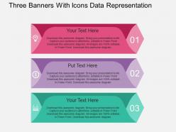 Hs three banners with icons data representation flat powerpoint design