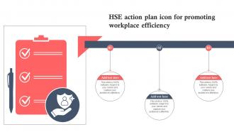 HSE Action Plan Icon For Promoting Workplace Efficiency