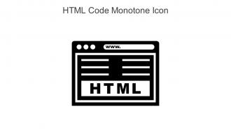 HTML Code Monotone Icon In Powerpoint Pptx Png And Editable Eps Format