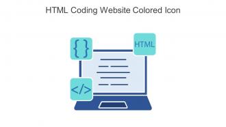 HTML Coding Website Colored Icon In Powerpoint Pptx Png And Editable Eps Format