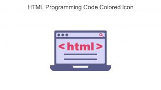 HTML Programming Code Colored Icon In Powerpoint Pptx Png And Editable Eps Format