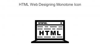 HTML Web Designing Monotone Icon In Powerpoint Pptx Png And Editable Eps Format