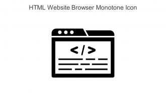 HTML Website Browser Monotone Icon In Powerpoint Pptx Png And Editable Eps Format