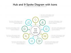 Hub and 9 spoke diagram with icons
