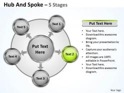 49117473 style circular hub-spoke 5 piece powerpoint template diagram graphic slide