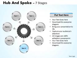14512005 style circular hub-spoke 7 piece powerpoint template diagram graphic slide