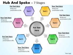 7640587 style circular hub-spoke 7 piece powerpoint template diagram graphic slide