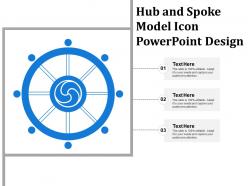 Hub and spoke model icon powerpoint design
