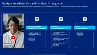 Hubspot Knowledge Base And Synthesia Ai Integration Implementing Synthesia AI SS V