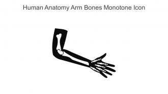 Human Anatomy Arm Bones Monotone Icon In Powerpoint Pptx Png And Editable Eps Format