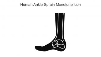 Human Ankle Sprain Monotone Icon In Powerpoint Pptx Png And Editable Eps Format