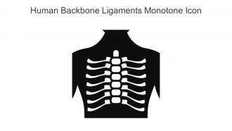 Human Backbone Ligaments Monotone Icon In Powerpoint Pptx Png And Editable Eps Format