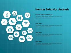 Human behavior analysis ppt powerpoint presentation icon graphics template