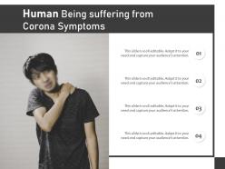 Human being suffering from corona symptoms