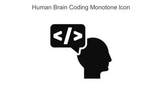 Human Brain Coding Monotone Icon In Powerpoint Pptx Png And Editable Eps Format