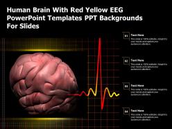 Human brain with red yellow eeg powerpoint templates ppt backgrounds for slides