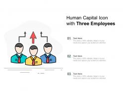 Human capital icon with three employees