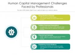 Human capital management challenges faced by professionals