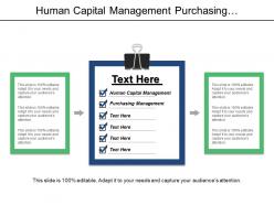 Human capital management purchasing management database design development cpb