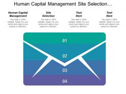 Human capital management site selection enterprise asset management
