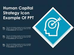 Human capital strategy icon example of ppt
