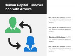 Human capital turnover icon with arrows
