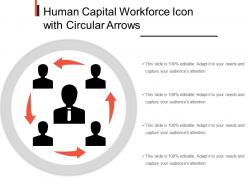 Human capital workforce icon with circular arrows
