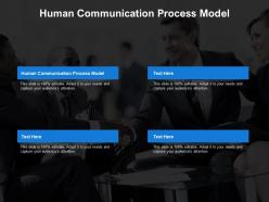Human communication process model ppt powerpoint presentation inspiration samples cpb