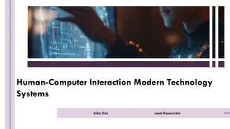 Human Computer Interaction Modern Technology Systems PPT PowerPoint AT