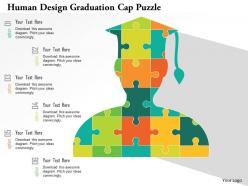 Human design graduation cap puzzle flat powerpoint design