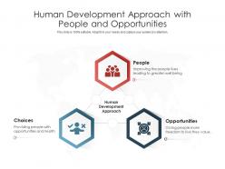 Human development approach with people and opportunities