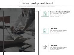 Human development report ppt powerpoint presentation inspiration graphics cpb