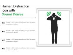 Human distraction icon with sound waves