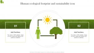 Human Ecological Footprint And Sustainability Icon
