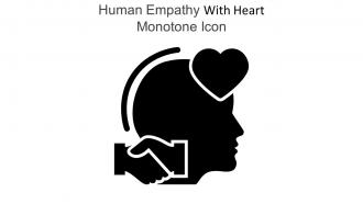 Human Empathy With Heart Monotone Icon In Powerpoint Pptx Png And Editable Eps Format
