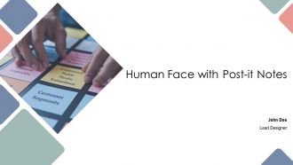 Human Face With Post It Notes PPT Slides AT