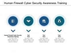 Human firewall cyber security awareness training ppt powerpoint presentation pictures shapes cpb