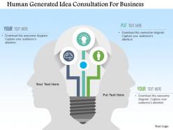Human generated idea consultation for business flat powerpoint design