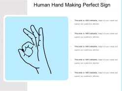 Human hand making perfect sign