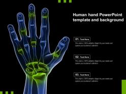 Human hand powerpoint template and background