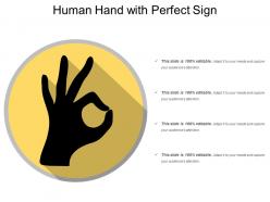 Human hand with perfect sign