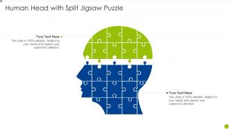 Human Head With Split Jigsaw Puzzle