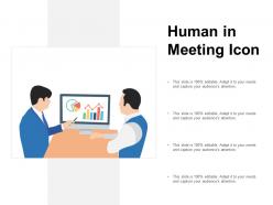 Human in meeting icon
