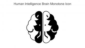 Human Intelligence Brain Monotone Icon In Powerpoint Pptx Png And Editable Eps Format