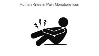Human Knee In Pain Monotone Icon In Powerpoint Pptx Png And Editable Eps Format