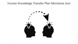 Human Knowledge Transfer Plan Monotone Icon In Powerpoint Pptx Png And Editable Eps Format