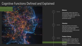 Human Mind Gears Intelligence And Cognitive Functions PPT Template AT Multipurpose Designed