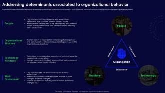 Human Organizational Behavior Addressing Determinants Associated To Organizational Behavior