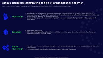 Human Organizational Behavior Various Disciplines Contributing To Field Of Organizational Behavior